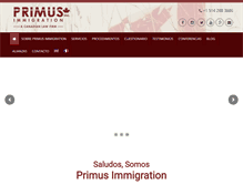 Tablet Screenshot of primusimmigration.com